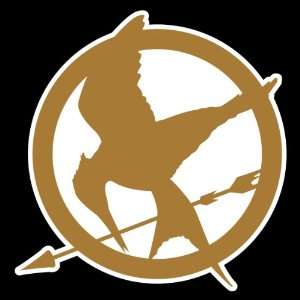 Hunger Games GOLD Sticker book novel graphic logo Mocking Jay decal
