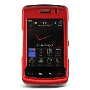 FOR RIM : BLACKBERRY STORM II 9550 EZ Snap On Crystal Rubber Case RED 