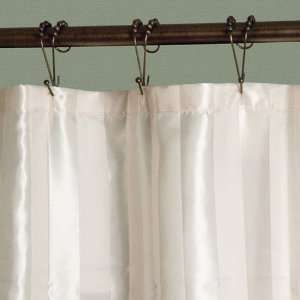   Stripe Polyester Shower Curtain   Beige   72 x 72