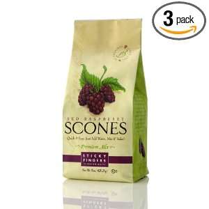 Sticky Fingers Scones Raspberry Mix, 15 Ounce (Pack of 3):  