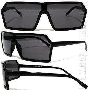 Aviator Style Retro Stunna Shades Sunglasses Smoke Black 011  