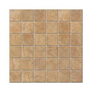   Tesoro Rancho Texas Noce 12 x 12 Ceramic Mosaic Tile: Home Improvement