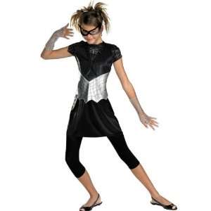  Spider Girl Black Suited Costume Child Medium 7 9: Toys 