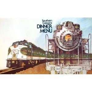   Southern Railroad Southern Crescent Dinner Menu 1976 