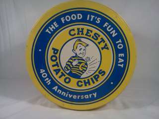   Chip Tin 14 oz Can 40th Anniv. Terre Haute Indiana NICE  