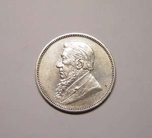 SOUTH AFRICA 2 Shillings 1897 Silver AU  
