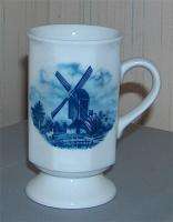 Ter Steege BV Delft Blauw Holland White Mug w/Blue Windmill Scene 
