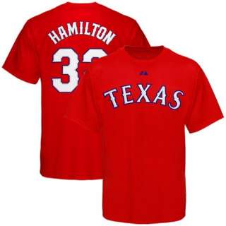 TX Rangers Josh Hamilton RED Jersey T Shirt sz XXL 2XL  