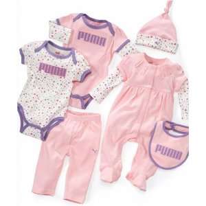  Puma Baby Girl Bodysuits and Pants 6 Piece Set (3 6 Months 
