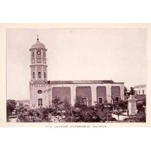  1897 Halftone Print Bolivar Venezuela Spanish Cathedral 