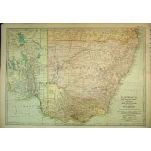  1903 Map Australia Victoria New South Wales Northrup