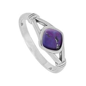  Boma Sterling Silver & Purple Turquoise Square Ring (size 6) Boma 