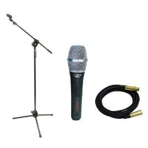  Pyle Mic and Stand Package   PDMIK5 Dynamic Cardioid 