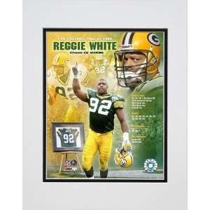 : Photo File Green Bay Packers Reggie White Hall of Fame Matted Photo 