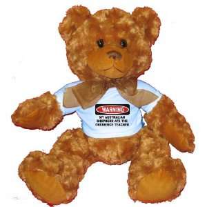   THE OBEDIENCE TEACHER Plush Teddy Bear with BLUE T Shirt: Toys & Games