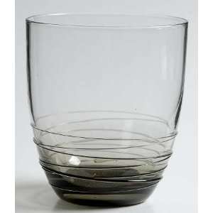  Mikasa Swirl Smoke Double Old Fashioned, Crystal Tableware 