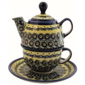    10 oz Tea for One Teapot & Saucer   Pattern DU1: Kitchen & Dining