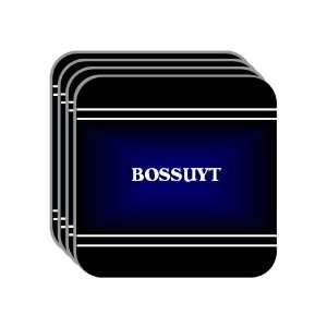 Personal Name Gift   BOSSUYT Set of 4 Mini Mousepad Coasters (black 