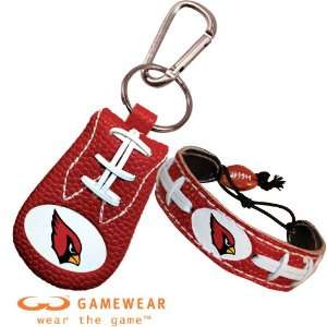  Arizona Cardinals Team Color Bracelet & Keychain Set 