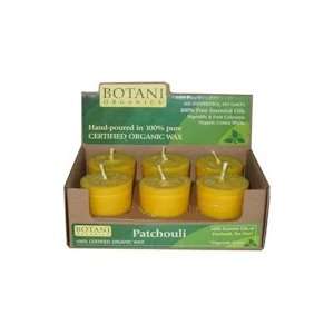 Organic Candles Votive Candles Box of 6 Patchouli: Home 