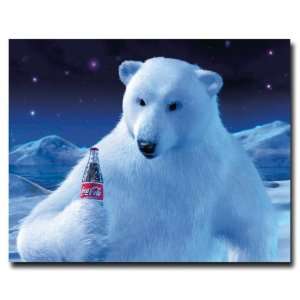  Best Quality Coke Polar Bear with Coke Bottle   19 x 24 