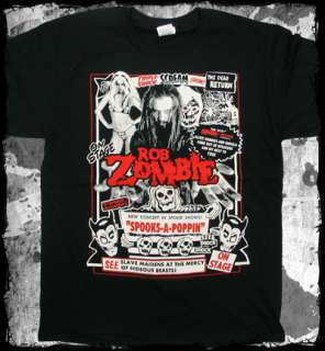 Rob Zombie spooks a poppin official t shirt rock  