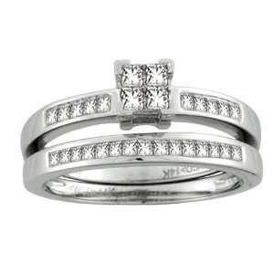  14K White Gold 0.5cttw For The Love Of You Invisible Set 