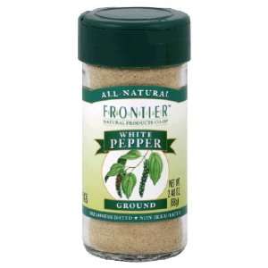 Frontier Natural Products Pepper, White, Ground, 2.4 Ounce:  