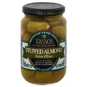 Tassos, Olive Queen Stf Almond, 13 Ounce Grocery & Gourmet Food