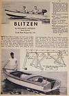 11 Hydroplane/Run​about 1952 HowTo build PLANS *Blitzen