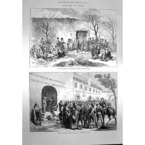  1873 Spain Prisoners Alhambra Soldiers Tarragona