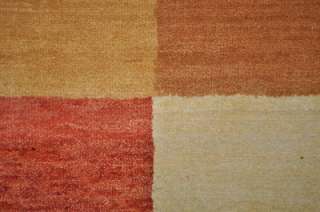 8x10 MODERN RUG SQUARES RED GOLD TAN RUST BROWN BEIGE  
