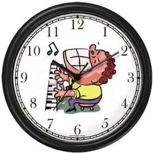  Singing Jazz Piano Player or Pianist Wall Clock by 