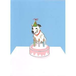  Jack Russell and Cake Birthday Card 