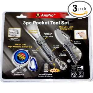  Ampro Tools T23952 3 Peice Innovative Mini Tool Set