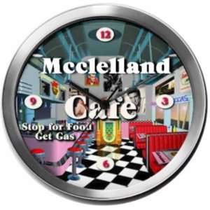  MCCLELLAND 14 Inch Cafe Metal Clock Quartz Movement 