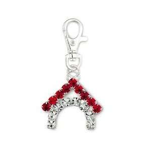  Red Crystal Dog House Charm: Pet Supplies