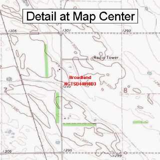  USGS Topographic Quadrangle Map   Broadland, South Dakota 