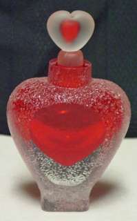 CELEBRATIONS FROSTED CRYSTAL HEART PERFUME BOTTLE NEW  