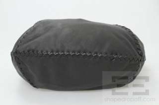 Bottega Veneta Black Pebbled Leather & Intrecciato Trim Hobo Bag, 2009 