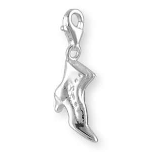  MELINA Charms clip on pendant bootie shoe sterling silver 