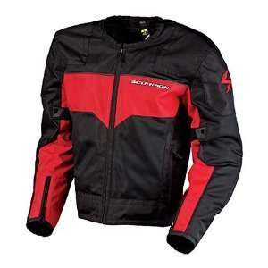 Scorpion Drafter Mens Mesh Vented Street Motorcycle Jacket   Red / 2X 