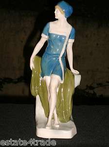 ROSENTHAL Art Deco 1920s Figure Swimmer by R.Marcuse  