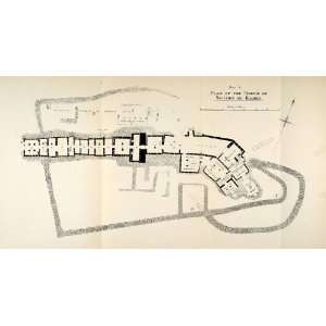  1906 Print Map Temple Serabit El Khadem Sinai Egypt Floor Plan 
