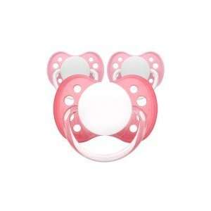  3 Symmetric Silicone Personalized Pacifiers Rose Baby