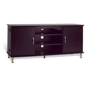  Plasma TV Console 2 Glass Drawers and Doors By Prepac: Home & Kitchen