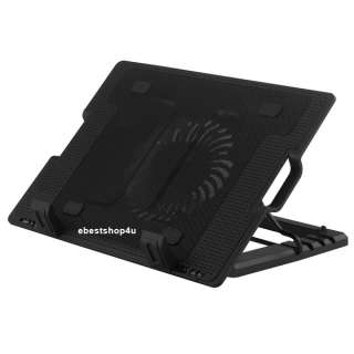 New Notebook Computer Cooling Pad 9  17” Adjustable Blk  