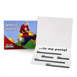 Super Mario Brothers Invitations Party Birthday Bros.  