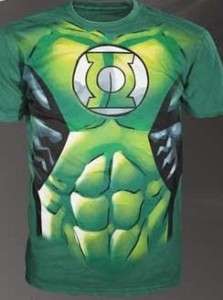 Green Lantern Abs T Shirt Green Adult S 2XL  