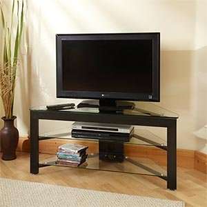   Convenience Concepts Wood and Glass TV Stand (TV 01A): Home & Kitchen
